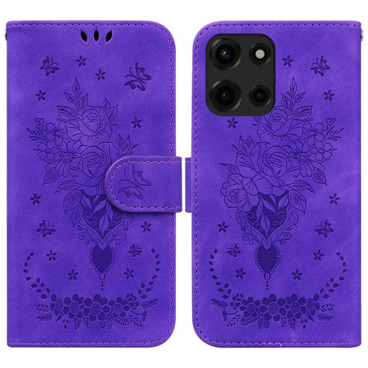 Custodia per telefono in pelle goffrata farfalla rosa, For Motorola Moto G 5G 2025, For Motorola Moto G75 5G, For Motorola Moto G35, For Motorola Moto G55