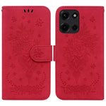 Custodia per telefono in pelle goffrata farfalla rosa, For Motorola Moto G 5G 2025, For Motorola Moto G75 5G, For Motorola Moto G35, For Motorola Moto G55