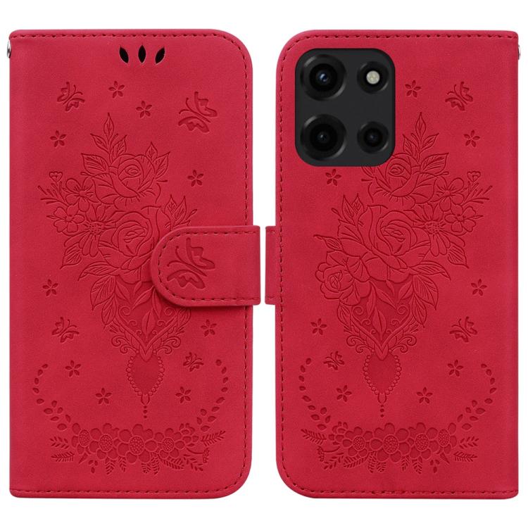 Custodia per telefono in pelle goffrata farfalla rosa, For Motorola Moto G 5G 2025, For Motorola Moto G75 5G, For Motorola Moto G35, For Motorola Moto G55