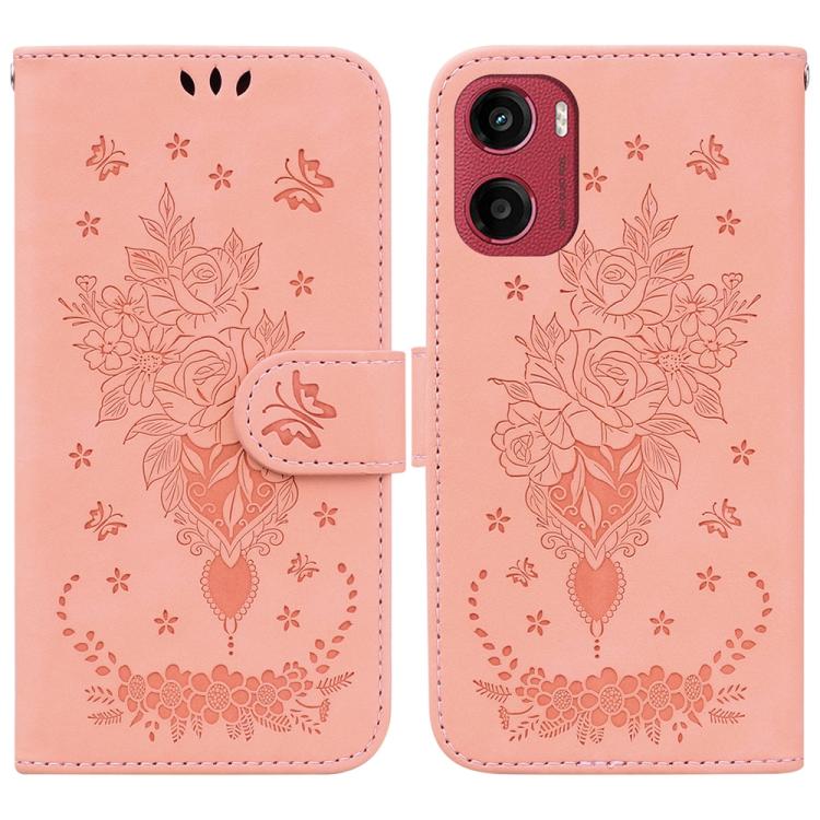 Custodia per telefono in pelle goffrata farfalla rosa, For Motorola Moto G86 5G, For Motorola Edge 60 Fusion / Edge 5G 2025, For Motorola Moto G05 / E15, For Motorola Moto G15