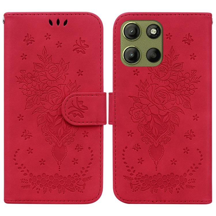 Custodia per telefono in pelle goffrata farfalla rosa, For Motorola Moto G86 5G, For Motorola Edge 60 Fusion / Edge 5G 2025, For Motorola Moto G05 / E15, For Motorola Moto G15