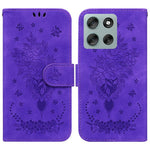 Custodia per telefono in pelle goffrata farfalla rosa, For Motorola Moto G Max / G87 / G77 / G67 5G, For Motorola Edge 70 Fusion 5G, For Motorola Moto G06 4G, For Motorola Moto G56 5G / G66j 5G / G66y 5G