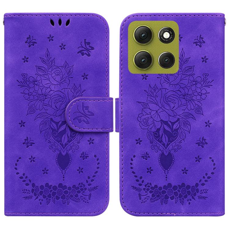 Custodia per telefono in pelle goffrata farfalla rosa, For Motorola Moto G86 5G, For Motorola Edge 60 Fusion / Edge 5G 2025, For Motorola Moto G05 / E15, For Motorola Moto G15
