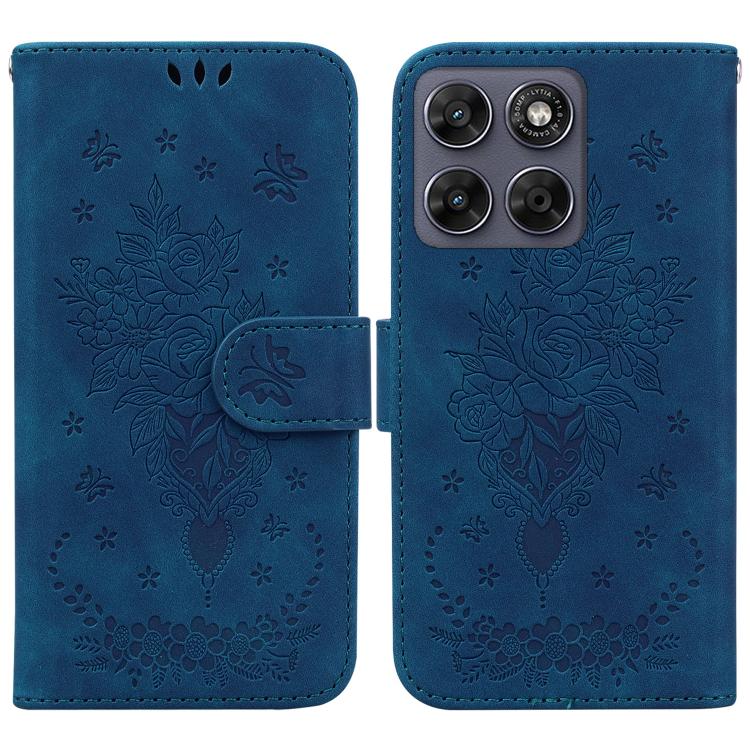 Custodia per telefono in pelle goffrata farfalla rosa, For Motorola Moto G Max / G87 / G77 / G67 5G, For Motorola Edge 70 Fusion 5G, For Motorola Moto G06 4G, For Motorola Moto G56 5G / G66j 5G / G66y 5G