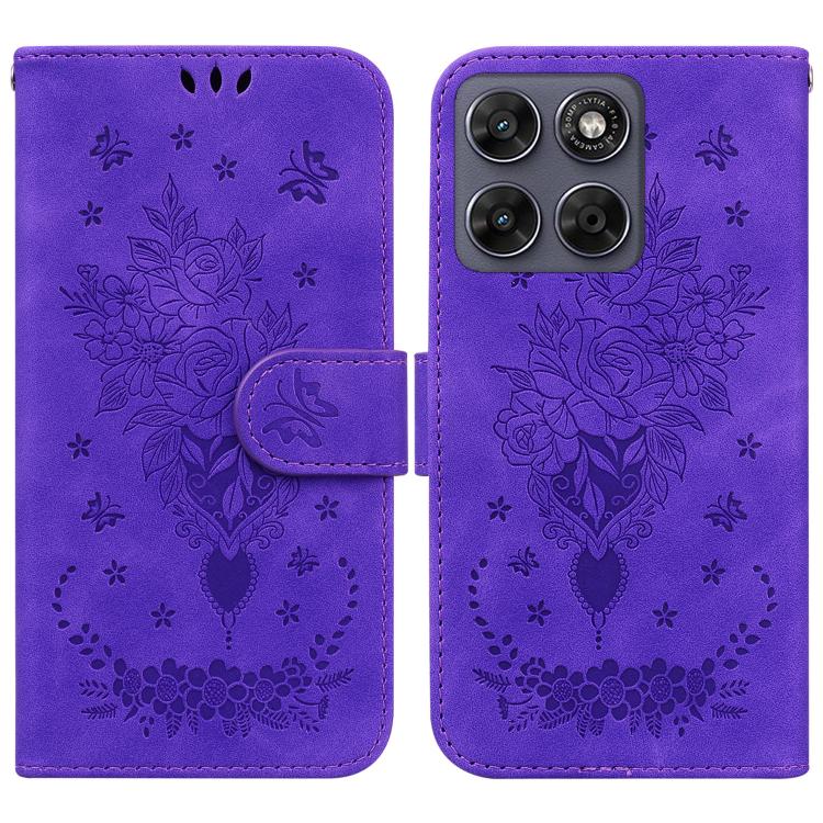Custodia per telefono in pelle goffrata farfalla rosa, For Motorola Moto G Max / G87 / G77 / G67 5G, For Motorola Edge 70 Fusion 5G, For Motorola Moto G06 4G, For Motorola Moto G56 5G / G66j 5G / G66y 5G