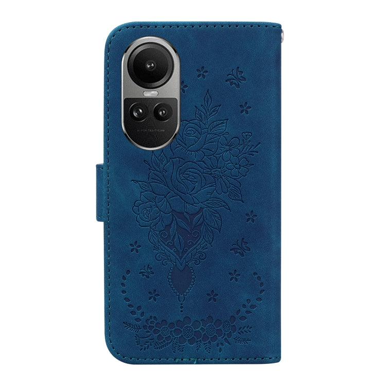 Custodia per telefono in pelle goffrata farfalla rosa, For OPPO Reno10 5G / Reno10 Pro Global, For OPPO A78 4G, For OPPO A98 5G / F23 5G India