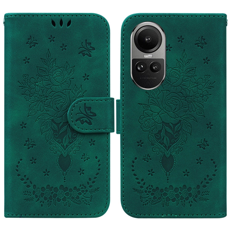 Custodia per telefono in pelle goffrata farfalla rosa, For OPPO Reno10 5G / Reno10 Pro Global, For OPPO A78 4G, For OPPO A98 5G / F23 5G India