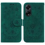Custodia per telefono in pelle goffrata farfalla rosa, For OPPO Reno10 5G / Reno10 Pro Global, For OPPO A78 4G, For OPPO A98 5G / F23 5G India