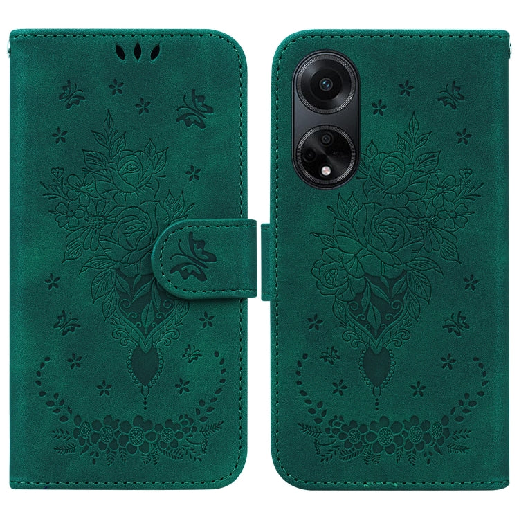 Custodia per telefono in pelle goffrata farfalla rosa, For OPPO Reno10 5G / Reno10 Pro Global, For OPPO A78 4G, For OPPO A98 5G / F23 5G India
