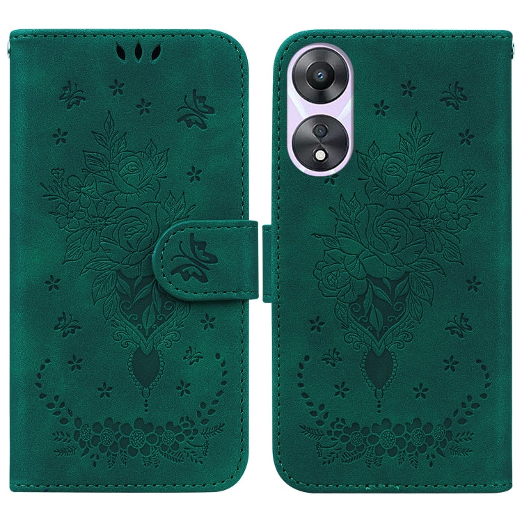 Custodia per telefono in pelle goffrata farfalla rosa, For OPPO Reno10 5G / Reno10 Pro Global, For OPPO A78 4G, For OPPO A98 5G / F23 5G India
