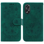 Custodia per telefono in pelle goffrata farfalla rosa, For OPPO Reno11 Pro 5G Global, For OPPO A59 5G / A2M, For OPPO A38 4G / A18, For OPPO A58 4G