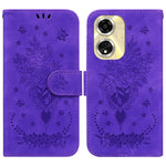 Custodia per telefono in pelle goffrata farfalla rosa, For OPPO Reno11 Pro 5G Global, For OPPO A59 5G / A2M, For OPPO A38 4G / A18, For OPPO A58 4G