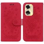 Custodia per telefono in pelle goffrata farfalla rosa, For OPPO Reno11 Pro 5G Global, For OPPO A59 5G / A2M, For OPPO A38 4G / A18, For OPPO A58 4G