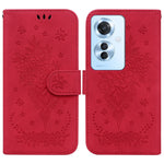 Custodia per telefono in pelle goffrata farfalla rosa, For OPPO A3 Pro 5G, For OPPO F25 Pro 5G Global, For OPPO Reno11 F Global, For OPPO Reno11 Global