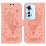 Custodia per telefono in pelle goffrata farfalla rosa, For OPPO A3 Pro 5G, For OPPO F25 Pro 5G Global, For OPPO Reno11 F Global, For OPPO Reno11 Global