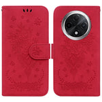 Custodia per telefono in pelle goffrata farfalla rosa, For OPPO A3 Pro 5G, For OPPO F25 Pro 5G Global, For OPPO Reno11 F Global, For OPPO Reno11 Global