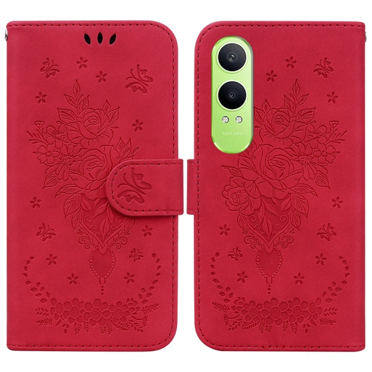 Custodia per telefono in pelle goffrata farfalla rosa, For OPPO Reno12 Pro 5G Global, For OPPO Reno12 5G Global, For OPPO K12x, For OPPO A60 4G