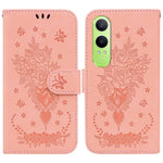 Custodia per telefono in pelle goffrata farfalla rosa, For OPPO Reno12 Pro 5G Global, For OPPO Reno12 5G Global, For OPPO K12x, For OPPO A60 4G