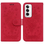 Custodia per telefono in pelle goffrata farfalla rosa, For OPPO Reno12 Pro 5G Global, For OPPO Reno12 5G Global, For OPPO K12x, For OPPO A60 4G