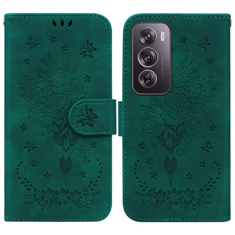 Custodia per telefono in pelle goffrata farfalla rosa, For OPPO Reno12 Pro 5G Global, For OPPO Reno12 5G Global, For OPPO K12x, For OPPO A60 4G