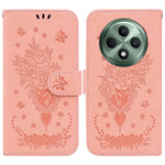 Custodia per telefono in pelle goffrata farfalla rosa, For OPPO Reno13 Pro Global, For OPPO Reno13 Global, For OPPO Reno13 F 4G / 5G, For OPPO Reno12 F 5G