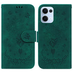 Custodia per telefono in pelle goffrata farfalla rosa, For OPPO Reno13 Pro Global, For OPPO Reno13 Global, For OPPO Reno13 F 4G / 5G, For OPPO Reno12 F 5G