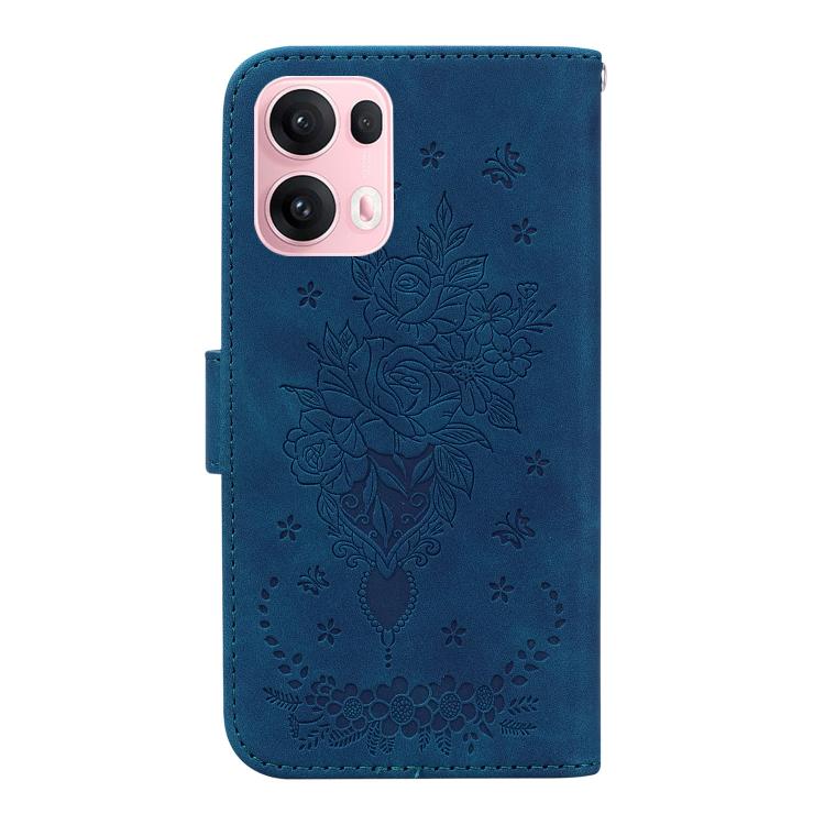 Custodia per telefono in pelle goffrata farfalla rosa, For OPPO Reno13 Pro Global, For OPPO Reno13 Global, For OPPO Reno13 F 4G / 5G, For OPPO Reno12 F 5G