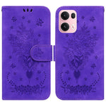 Custodia per telefono in pelle goffrata farfalla rosa, For OPPO Reno13 Pro Global, For OPPO Reno13 Global, For OPPO Reno13 F 4G / 5G, For OPPO Reno12 F 5G