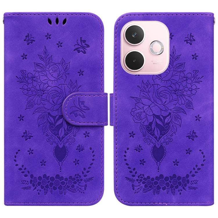 Custodia per telefono in pelle goffrata farfalla rosa, For OPPO Reno15 5G Global, For OPPO A6 GT 5G, For OPPO A5x 5G / A3 4G / 5G / A3x 4G / 5G, For OPPO A5 Pro 5G