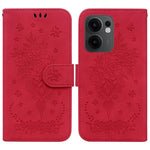 Custodia per telefono in pelle goffrata farfalla rosa, For OPPO Reno13 Pro Global, For OPPO Reno13 Global, For OPPO Reno13 F 4G / 5G, For OPPO Reno12 F 5G