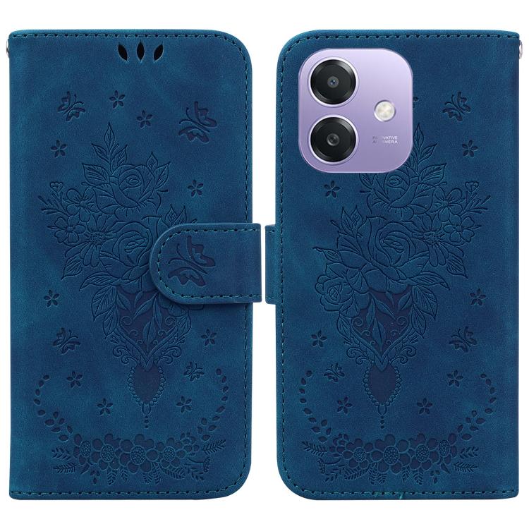 Custodia per telefono in pelle goffrata farfalla rosa, For OPPO Reno15 5G Global, For OPPO A6 GT 5G, For OPPO A5x 5G / A3 4G / 5G / A3x 4G / 5G, For OPPO A5 Pro 5G
