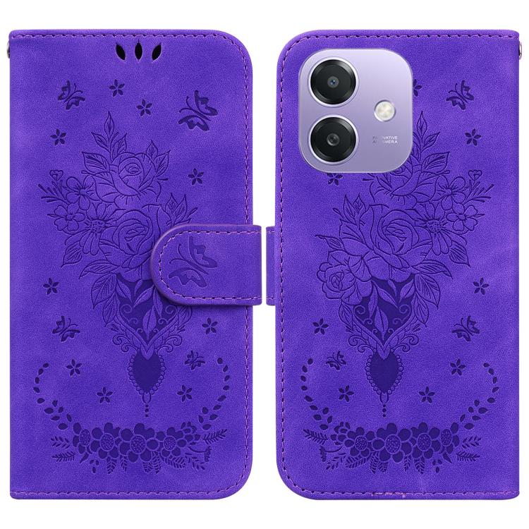 Custodia per telefono in pelle goffrata farfalla rosa, For OPPO Reno15 5G Global, For OPPO A6 GT 5G, For OPPO A5x 5G / A3 4G / 5G / A3x 4G / 5G, For OPPO A5 Pro 5G