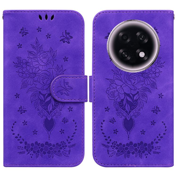 Custodia per telefono in pelle goffrata farfalla rosa, For OPPO Reno15 5G Global, For OPPO A6 GT 5G, For OPPO A5x 5G / A3 4G / 5G / A3x 4G / 5G, For OPPO A5 Pro 5G
