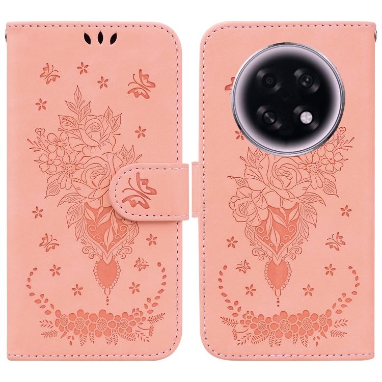 Custodia per telefono in pelle goffrata farfalla rosa, For OPPO Reno15 5G Global, For OPPO A6 GT 5G, For OPPO A5x 5G / A3 4G / 5G / A3x 4G / 5G, For OPPO A5 Pro 5G