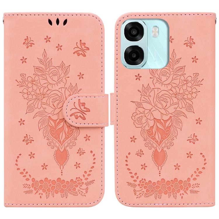Custodia per telefono in pelle goffrata farfalla rosa, For OPPO A6 / A6s / A6t / A6x 4G / 5G Global, For OPPO Reno15 Pro Max 5G / Reno15 Pro India, For OPPO Reno15 Pro 5G / Reno15 Pro Mini 5G, For OPPO Reno15 F 5G Global