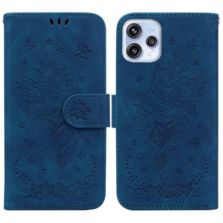 Custodia per telefono in pelle goffrata farfalla rosa, For OPPO Reno15 5G Global, For OPPO A6 GT 5G, For OPPO A5x 5G / A3 4G / 5G / A3x 4G / 5G, For OPPO A5 Pro 5G
