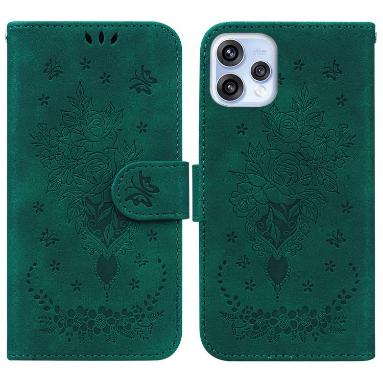 Custodia per telefono in pelle goffrata farfalla rosa, For OPPO Reno15 5G Global, For OPPO A6 GT 5G, For OPPO A5x 5G / A3 4G / 5G / A3x 4G / 5G, For OPPO A5 Pro 5G