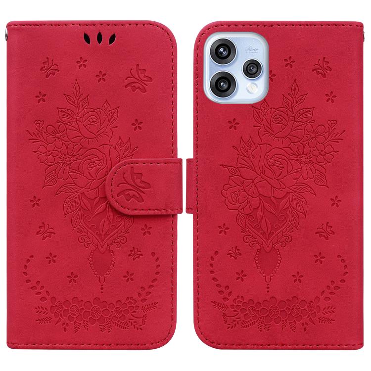 Custodia per telefono in pelle goffrata farfalla rosa, For OPPO Reno15 5G Global, For OPPO A6 GT 5G, For OPPO A5x 5G / A3 4G / 5G / A3x 4G / 5G, For OPPO A5 Pro 5G