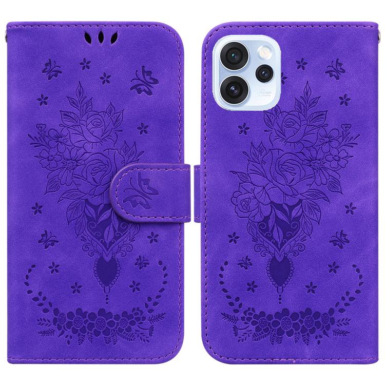 Custodia per telefono in pelle goffrata farfalla rosa, For OPPO A6 / A6s / A6t / A6x 4G / 5G Global, For OPPO Reno15 Pro Max 5G / Reno15 Pro India, For OPPO Reno15 Pro 5G / Reno15 Pro Mini 5G, For OPPO Reno15 F 5G Global
