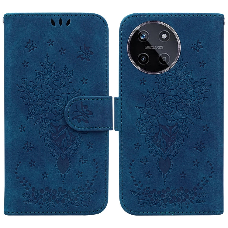Custodia per telefono in pelle goffrata farfalla rosa, For Realme 12 Pro+ Global, For Realme C67 4G Global, For Realme 11 4G Global, For Realme 11 5G/Narzo 60 India Version