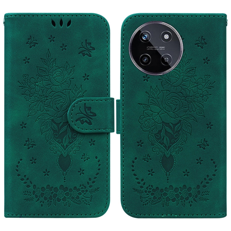 Custodia per telefono in pelle goffrata farfalla rosa, For Realme 12 Pro+ Global, For Realme C67 4G Global, For Realme 11 4G Global, For Realme 11 5G/Narzo 60 India Version