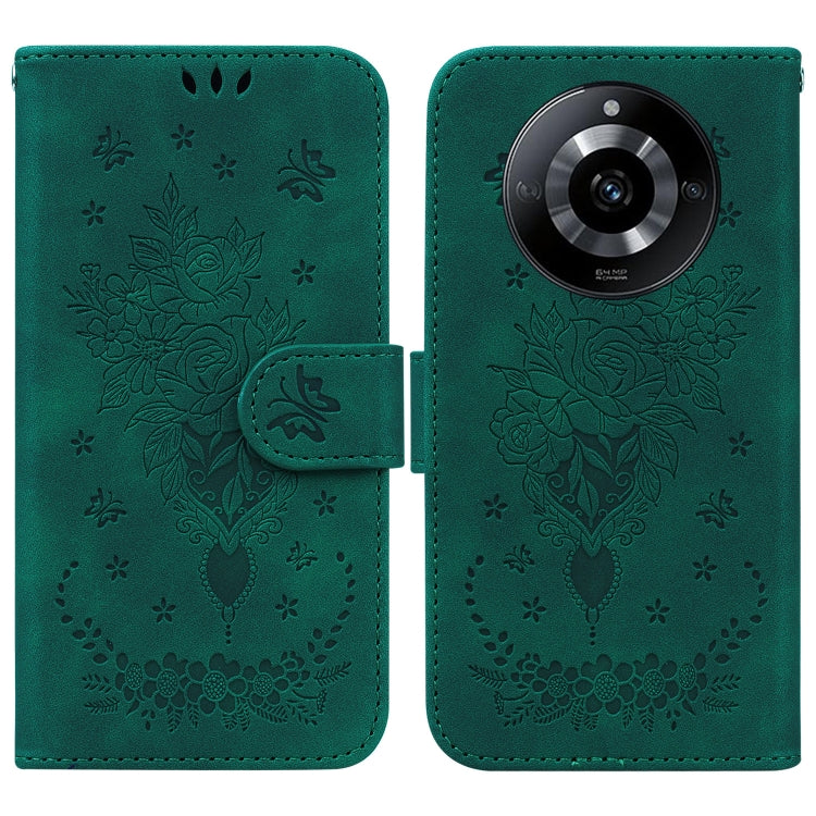 Custodia per telefono in pelle goffrata farfalla rosa, For Realme 12 Pro+ Global, For Realme C67 4G Global, For Realme 11 4G Global, For Realme 11 5G/Narzo 60 India Version