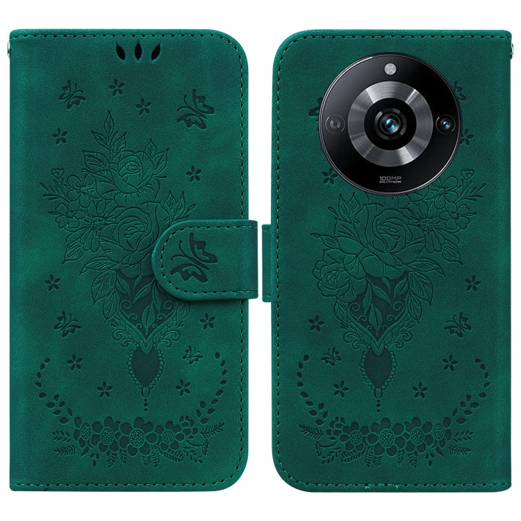 Custodia per telefono in pelle goffrata farfalla rosa, For Realme 11 5G Global, For Realme 11 Pro / 11 Pro+ / Narzo 60 Pro, For Realme C53 / Narzo N53, For Realme C65 4G