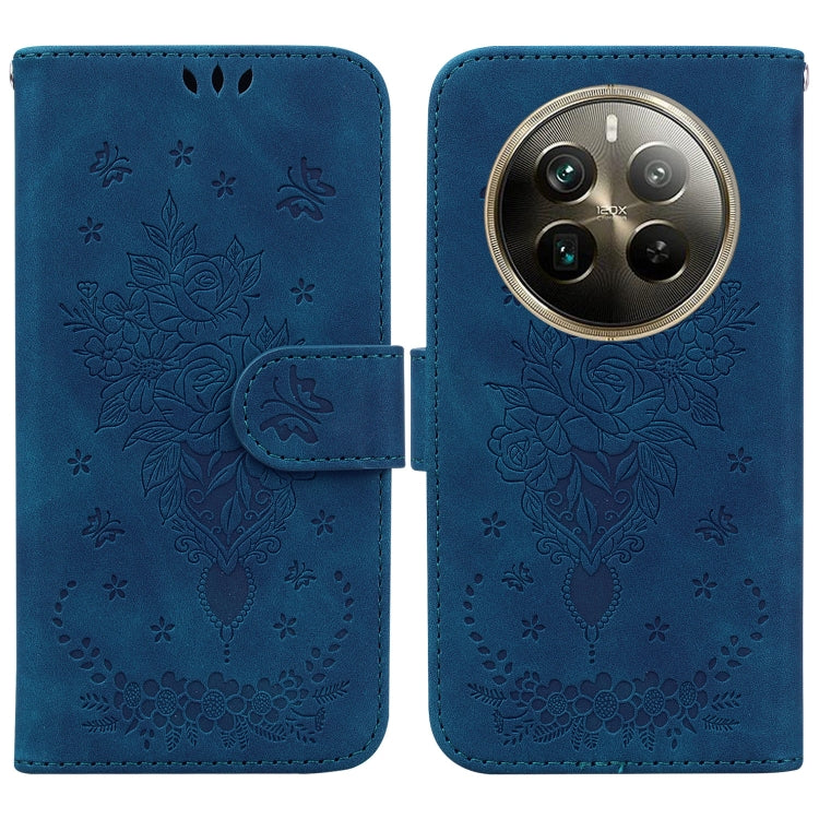Custodia per telefono in pelle goffrata farfalla rosa, For Realme 12 Pro+ Global, For Realme C67 4G Global, For Realme 11 4G Global, For Realme 11 5G/Narzo 60 India Version