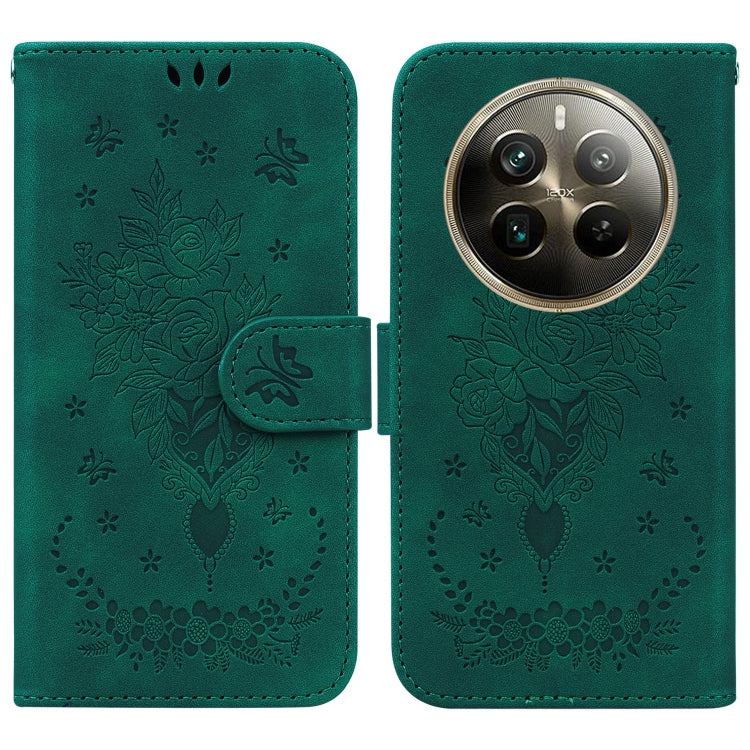 Custodia per telefono in pelle goffrata farfalla rosa, For Realme 12 Pro+ Global, For Realme C67 4G Global, For Realme 11 4G Global, For Realme 11 5G/Narzo 60 India Version