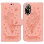 Custodia per telefono in pelle goffrata farfalla rosa, For Realme 12 Pro+ Global, For Realme C67 4G Global, For Realme 11 4G Global, For Realme 11 5G/Narzo 60 India Version