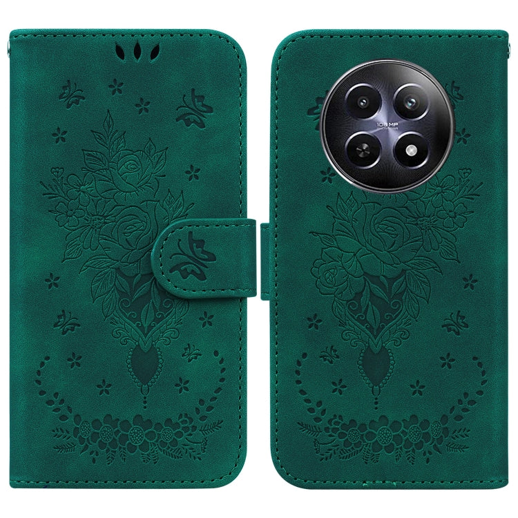 Custodia per telefono in pelle goffrata farfalla rosa, For Realme GT 6 / GT 6T / GT Neo6, For Realme C61 / C63 / Note 60, For Realme 12 5G, For Realme 12+