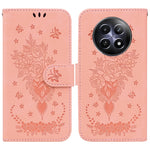 Custodia per telefono in pelle goffrata farfalla rosa, For Realme GT 6 / GT 6T / GT Neo6, For Realme C61 / C63 / Note 60, For Realme 12 5G, For Realme 12+