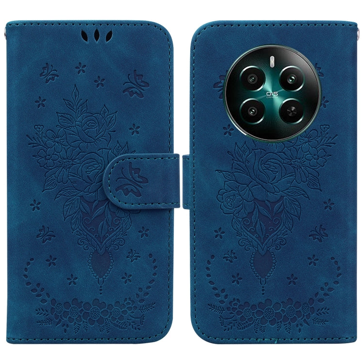Custodia per telefono in pelle goffrata farfalla rosa, For Realme GT 6 / GT 6T / GT Neo6, For Realme C61 / C63 / Note 60, For Realme 12 5G, For Realme 12+