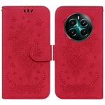 Custodia per telefono in pelle goffrata farfalla rosa, For Realme GT 6 / GT 6T / GT Neo6, For Realme C61 / C63 / Note 60, For Realme 12 5G, For Realme 12+